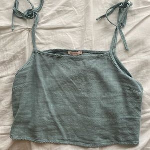 Lottie moss tie mint crop top